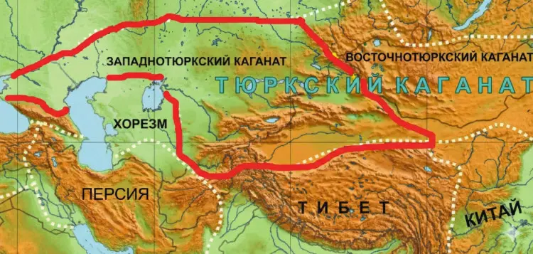 тюркский-каганат-карта