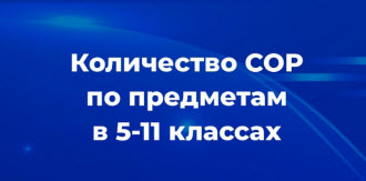 Количество СОР по предметам в 5-11 классах